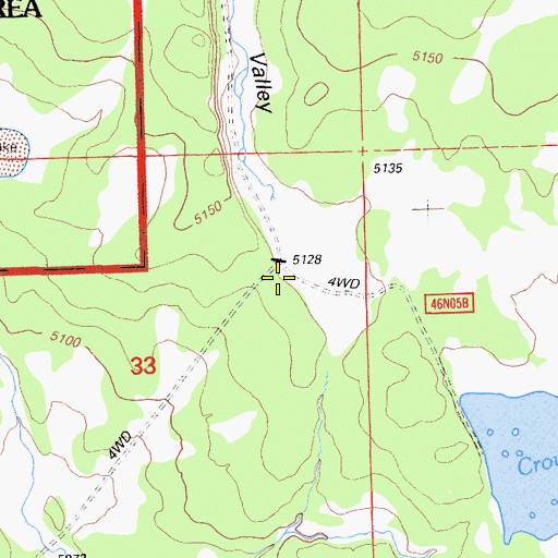 Topographic Map of Rimrock Valley, CA