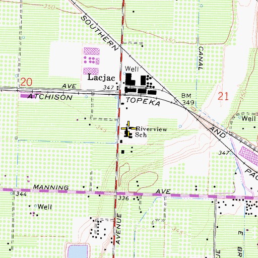 Topographic Map of Riverview Elementary School, CA