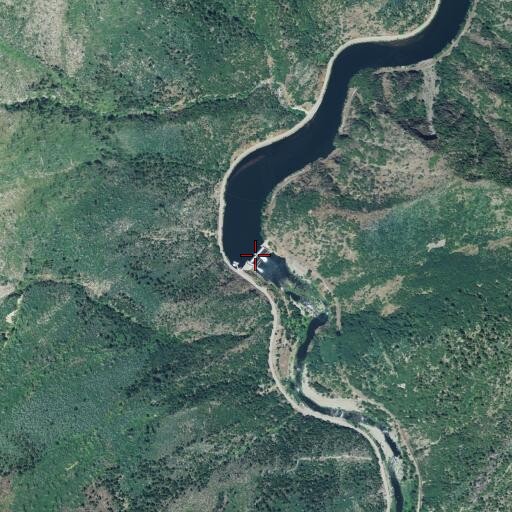 Aerial/Satellite Image of Rock Creek Dam, CA