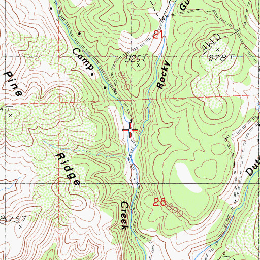 Topographic Map of Rocky Gulch, CA