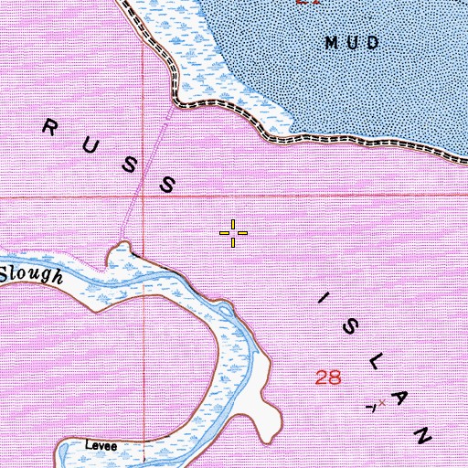 Topographic Map of Russ Island, CA