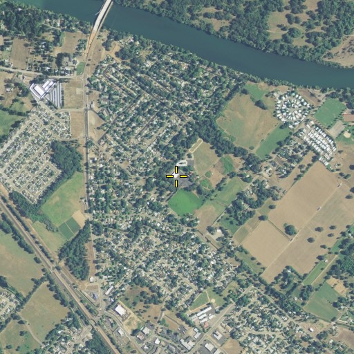 Aerial/Satellite Image of Sacred Heart Elementary School, CA