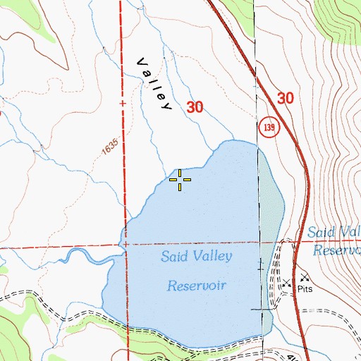 Topographic Map of Said Valley, CA