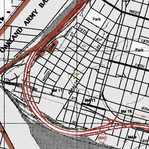 Topographic Map of Saint Martin de Porres School - Saint Patricks Campus, CA