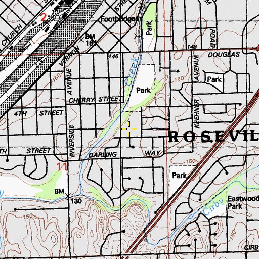 Topographic Map of Saint Rose School, CA