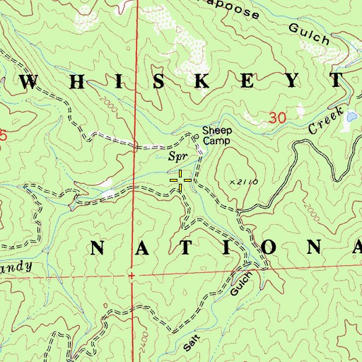 Topographic Map of Salt Gulch, CA
