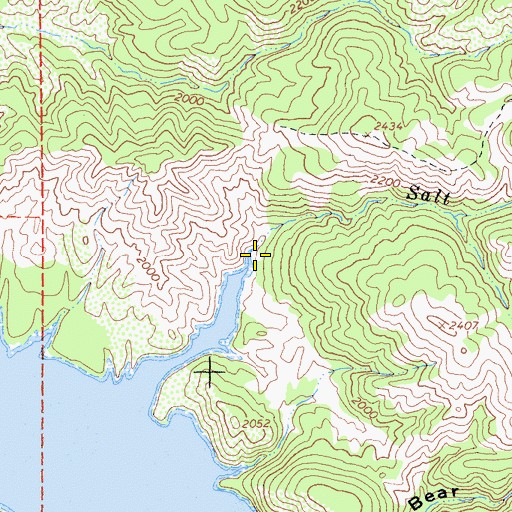 Topographic Map of Salt Spring Creek, CA