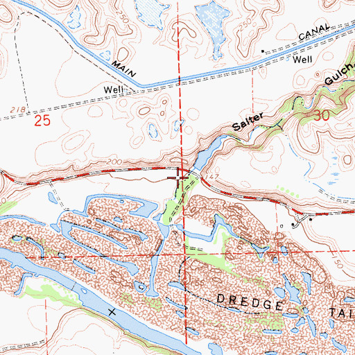 Topographic Map of Salter Gulch, CA