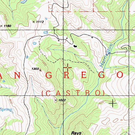 Topographic Map of San Gregorio, CA