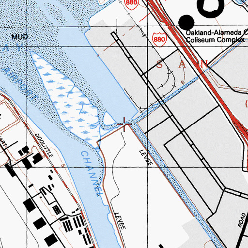 Topographic Map of San Leandro Creek, CA