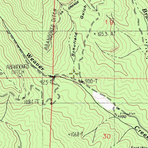 Topographic Map of Schofield Gulch, CA