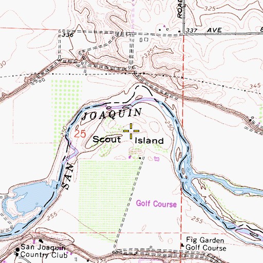 Topographic Map of Scout Island, CA