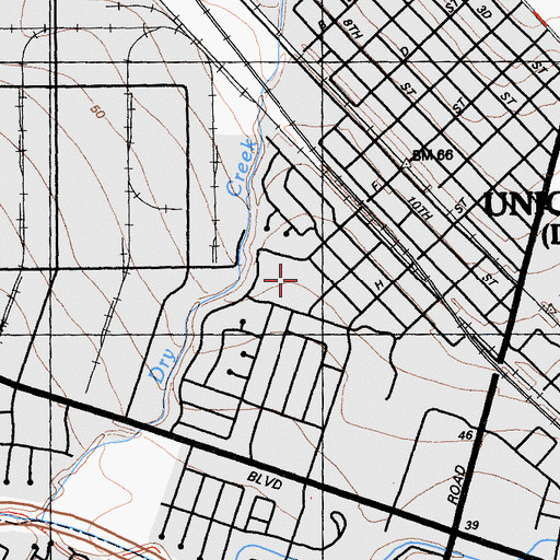 Topographic Map of Searles Elementary School, CA