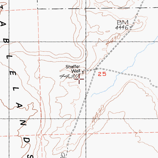 Topographic Map of Shaffer Well, CA