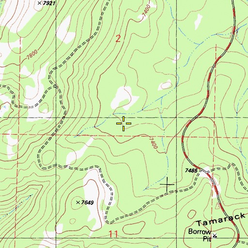 Topographic Map of Shaver Trail, CA