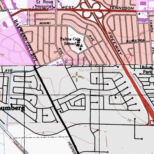 Topographic Map of Leadership Public School, CA