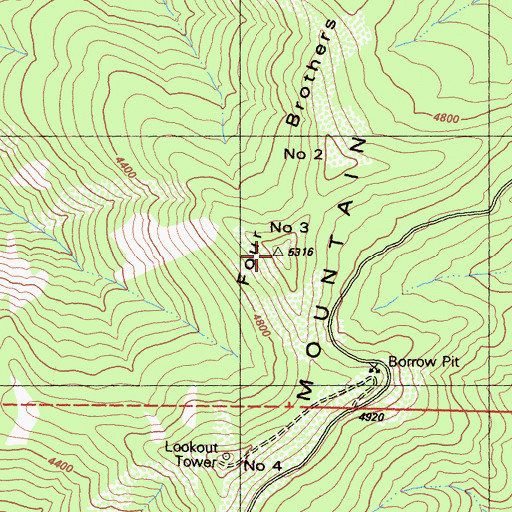 Topographic Map of Ship Mountain, CA