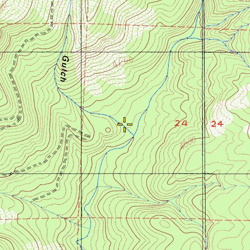 Topographic Map of Shoemaker Gulch, CA