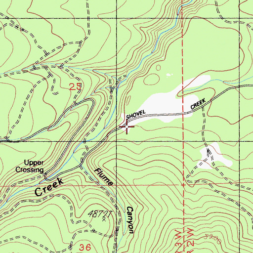 Topographic Map of Shovel Creek Guard Station, CA