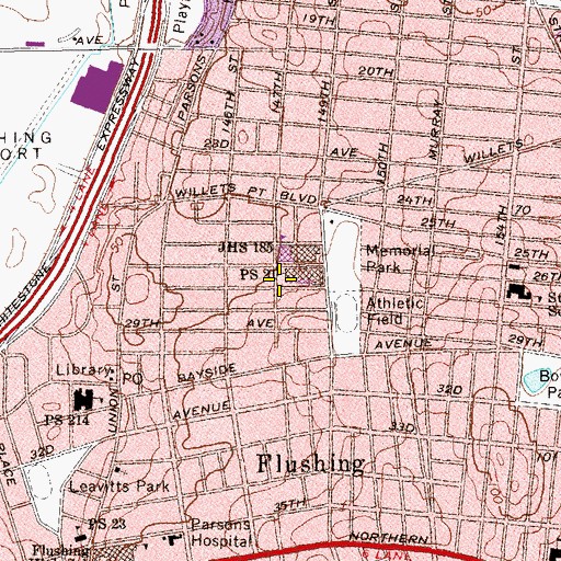 Topographic Map of Hart Playground, NY