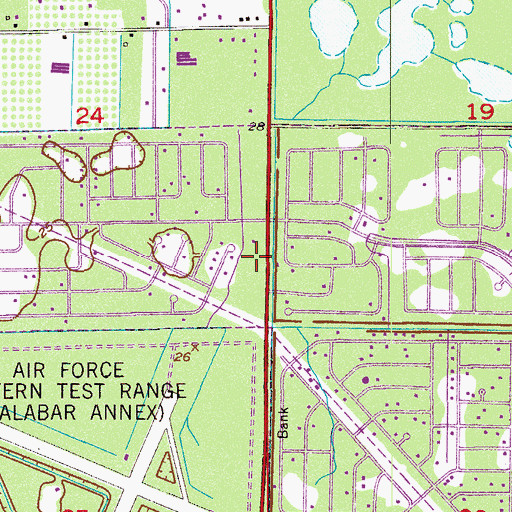 Topographic Map of Brevard County Fire Rescue Station 83, FL