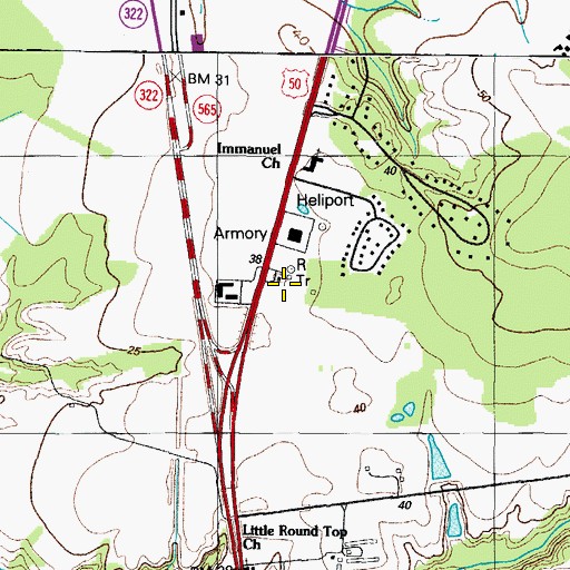 Topographic Map of Maryland State Police Easton Barrack I, MD