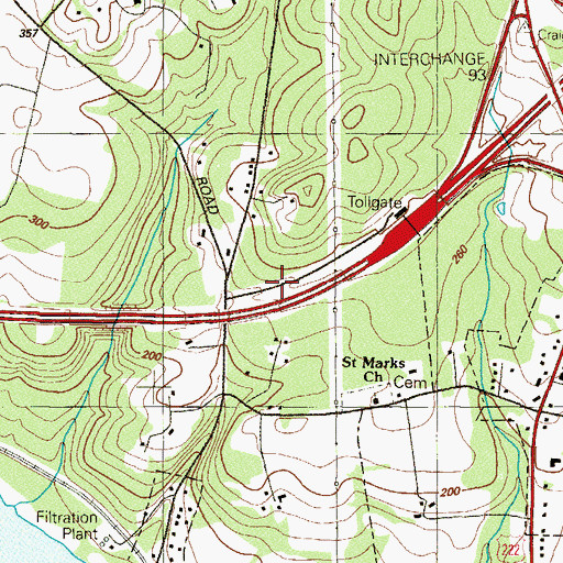 Topographic Map of Maryland State Police JFK Memorial Highway Barrack M, MD