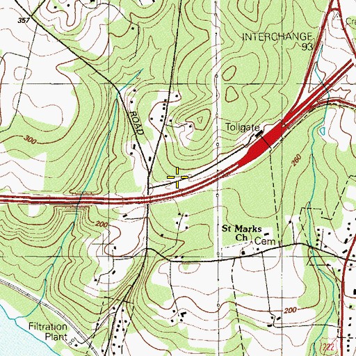 Topographic Map of Maryland State Police JFK Memorial Highway Barrack M, MD