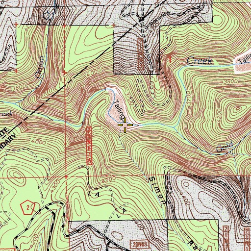 Topographic Map of Simon Ravine, CA