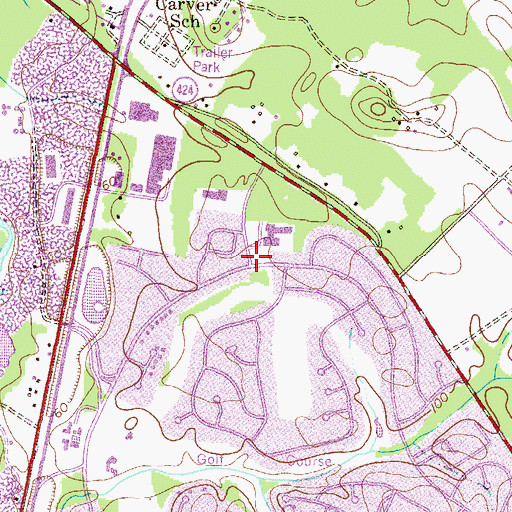 Topographic Map of Crofton Police Department, MD