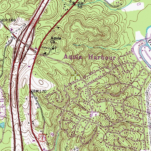 Topographic Map of Stafford County Fire and Rescue Department Station 9 Aquia Harbour, VA