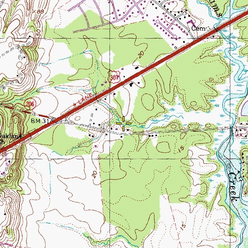Topographic Map of Dahlgren Rescue Station 2, VA