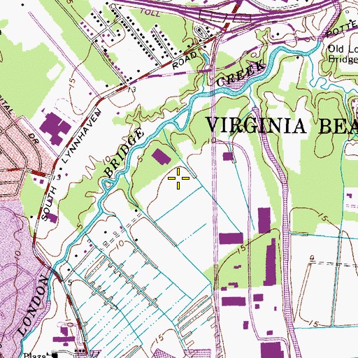 Topographic Map of Virginia Beach City Department of Emergency Medical Services Operations, VA