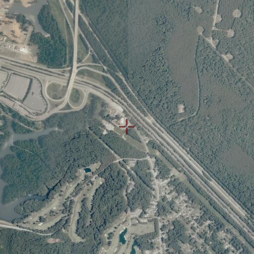 Aerial/Satellite Image of James City County Fire Department / Ambulance Station 2, VA