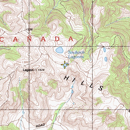Topographic Map of Sindicich Lagoons, CA