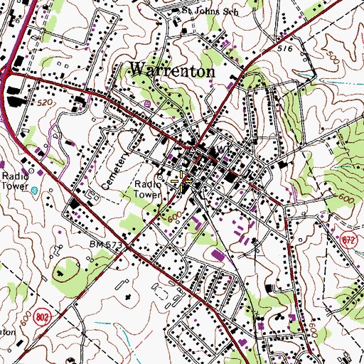 Topographic Map of Fauquier County Department of Fire and Emergency Services, VA