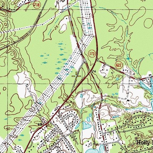 Topographic Map of York County Department of Fire and Life Safety, VA