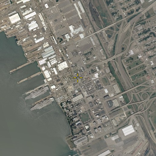 Aerial/Satellite Image of Newport News Fire and Emergency Medical Services Station 1, VA