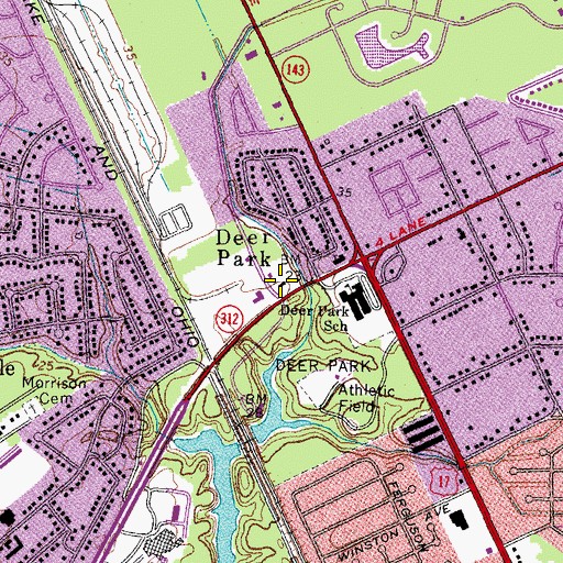 Topographic Map of Newport News Fire and Emergency Medical Services Station 8, VA