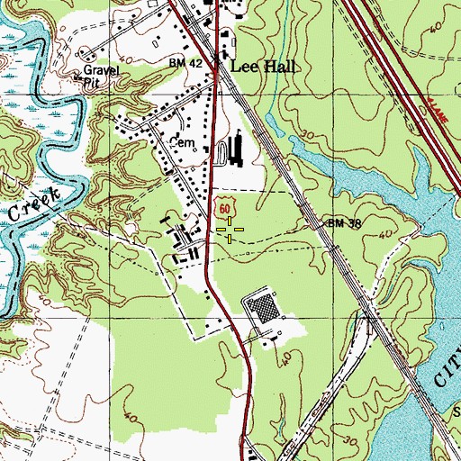 Topographic Map of Newport News Fire and Emergency Medical Services Station 5, VA
