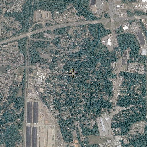 Aerial/Satellite Image of Chesterfield Fire and Emergency Medical Services Station 3 Bensley, VA