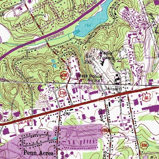 Topographic Map of Chesterfield Fire and Emergency Medical Services Station 9 Buford, VA