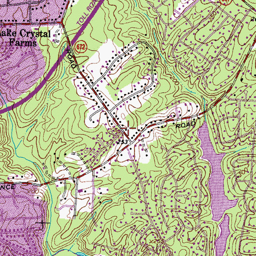 Topographic Map of Chesterfield Fire and Emergency Medical Services Station 10 Wagstaff, VA