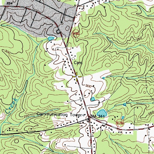 Topographic Map of Chesterfield Fire and Emergency Medical Services Station 13 Phillips, VA