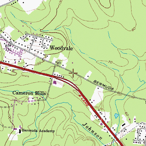 Topographic Map of Chesterfield Fire and Emergency Medical Services Station 18 Rivers Bend, VA