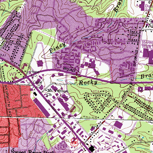 Topographic Map of Henrico County Division of Fire Administration, VA