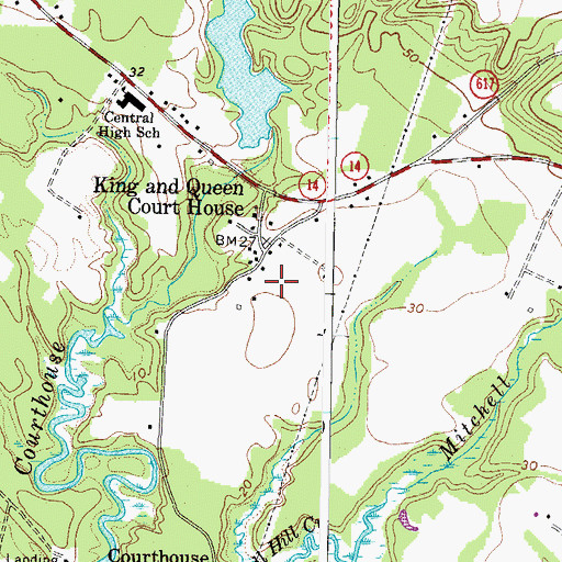 Topographic Map of King and Queen County Emergency Services Coordinator, VA