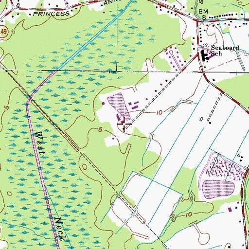 Topographic Map of Virginia Beach Sheriff's Office, VA
