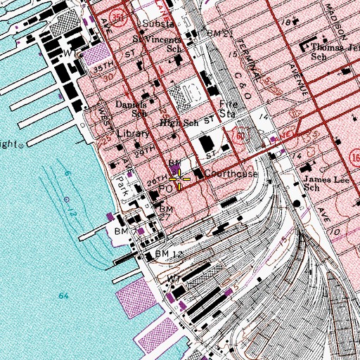 Topographic Map of Newport News Criminal Court, VA