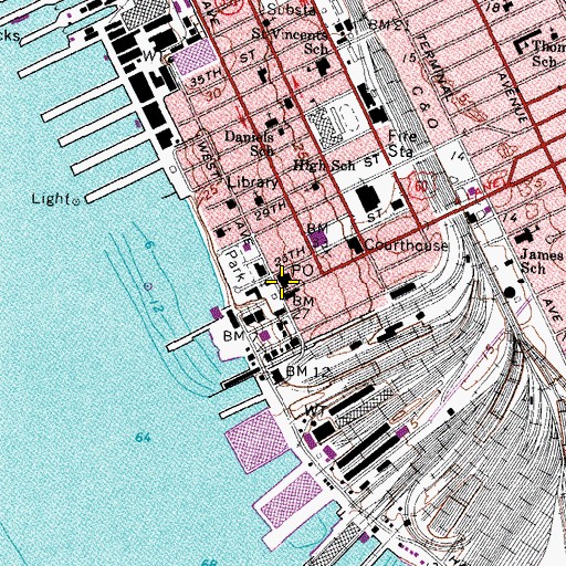 Topographic Map of US Marshall Department, VA